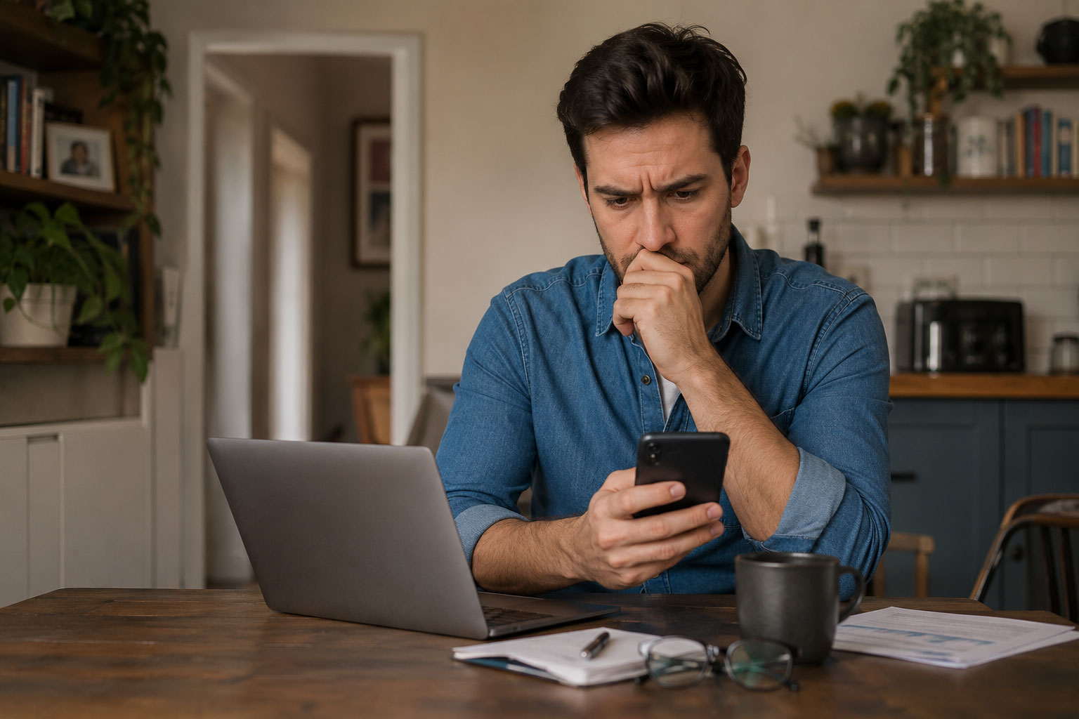 Employee reviewing emails on a laptop, representing workplace privacy and employer monitoring concerns